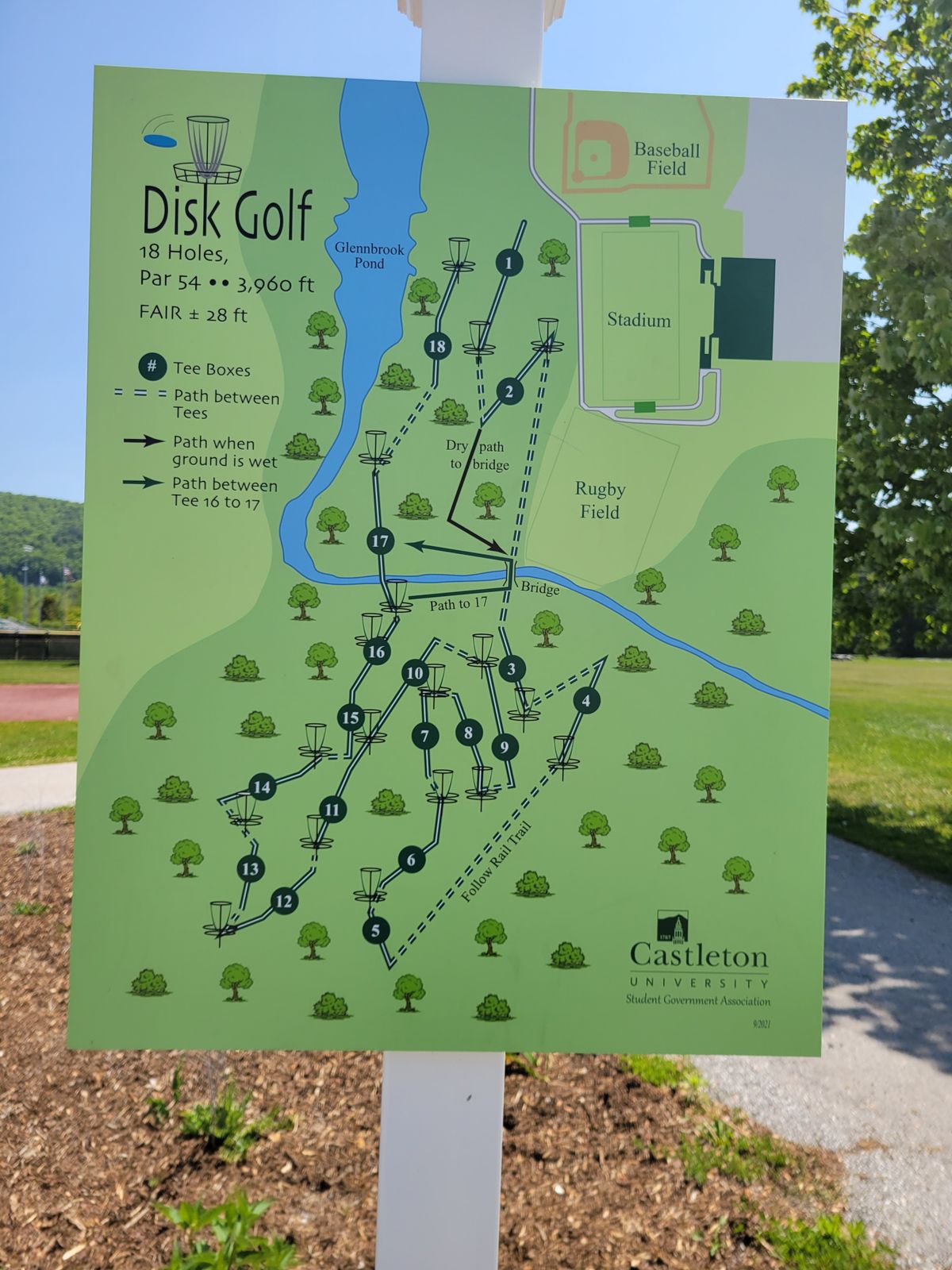 New sign of course layout. Make sure you have this handy. Signage once you in there is sparse