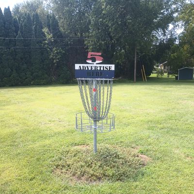 The basket on hole five is available for sponsorship