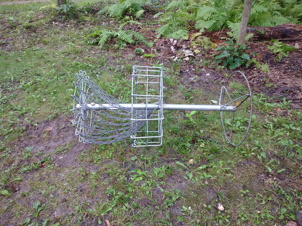 Baskets not secured. Where I'm from it'd take less than a night for them to come up missing. These are also structured like practice baskets