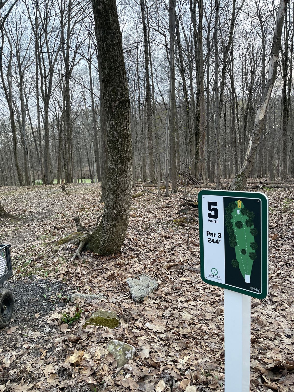New white 5 tee sign