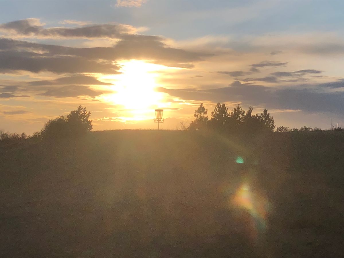 Basket 15 as the sun sets.