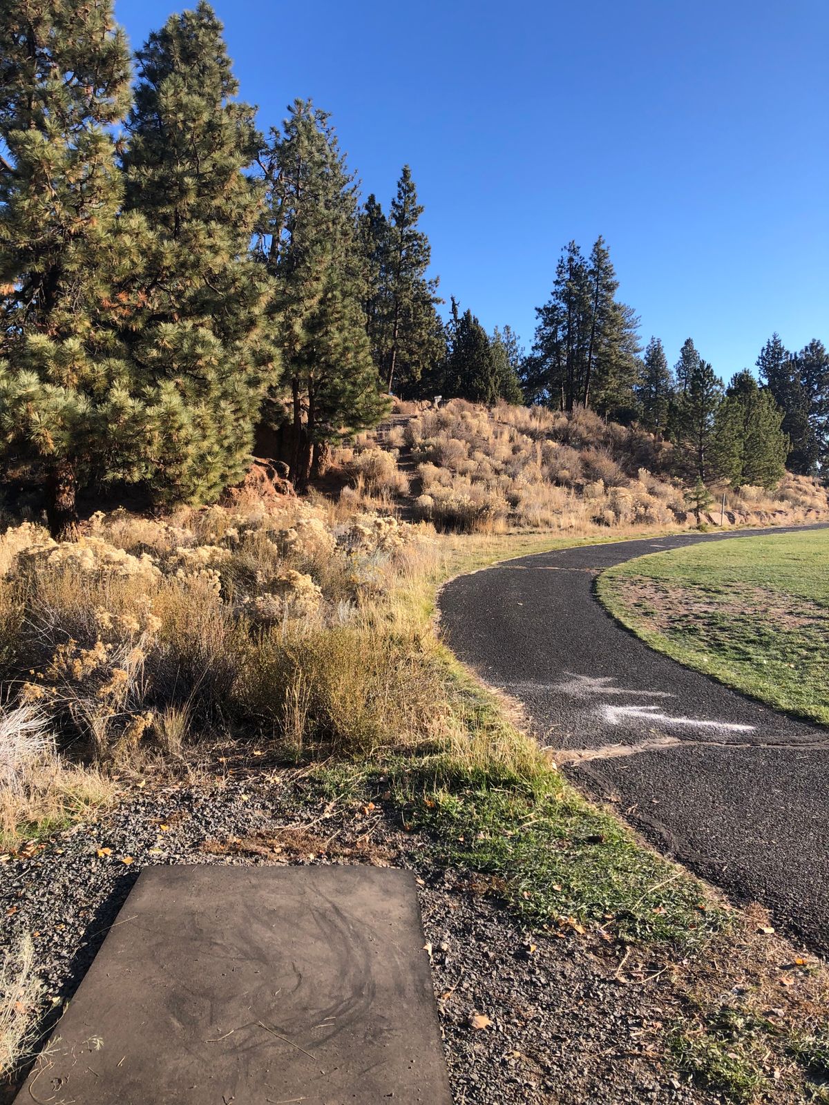 Hole 9. All uphill