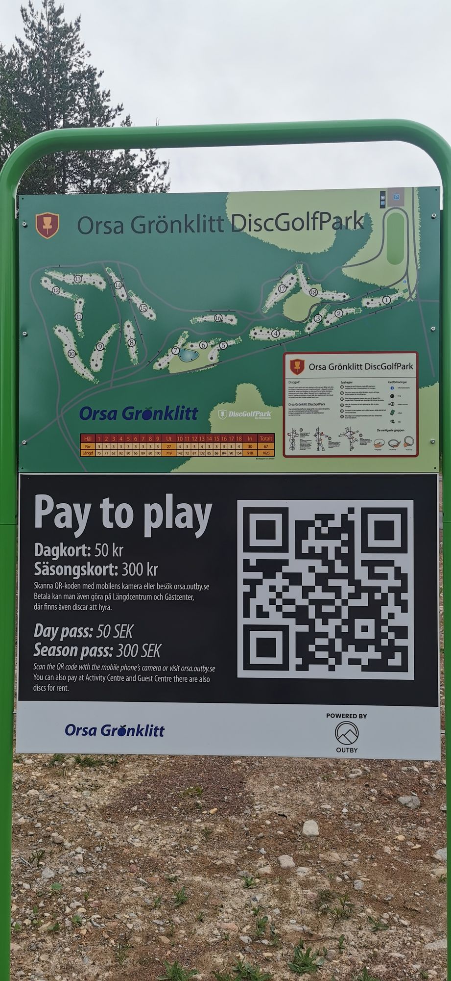 Map and pay information