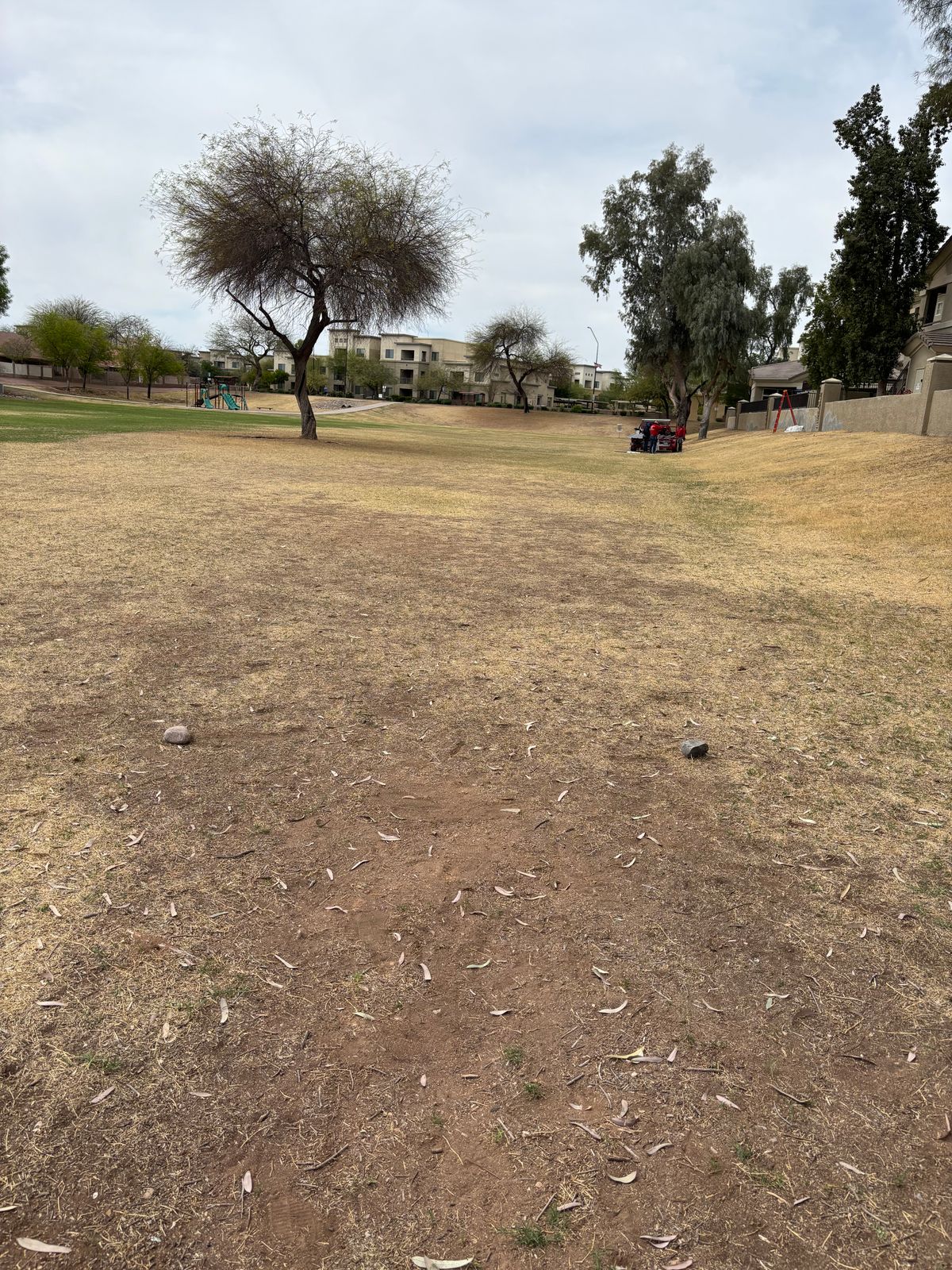Hole 3- concrete wall & beyond OB. Sidewalk & beyond OB.