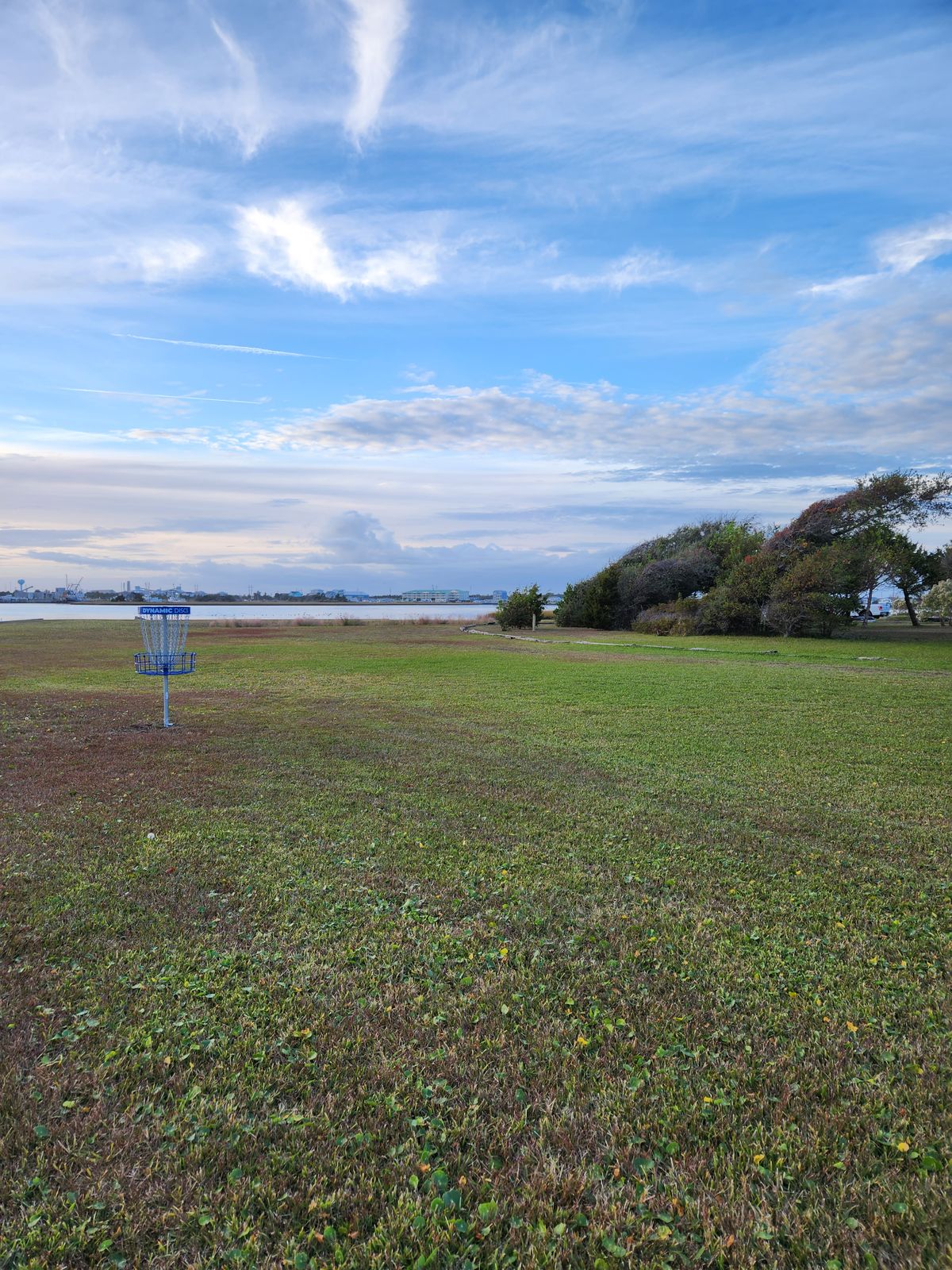OB is within volleyball court, inside railroad ties around the maritime forest and over the seawall. 