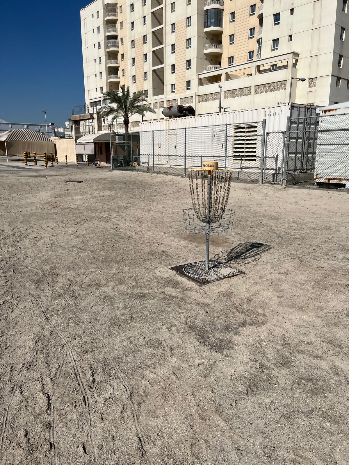 Hole 7 basket. Also hole 16 basket