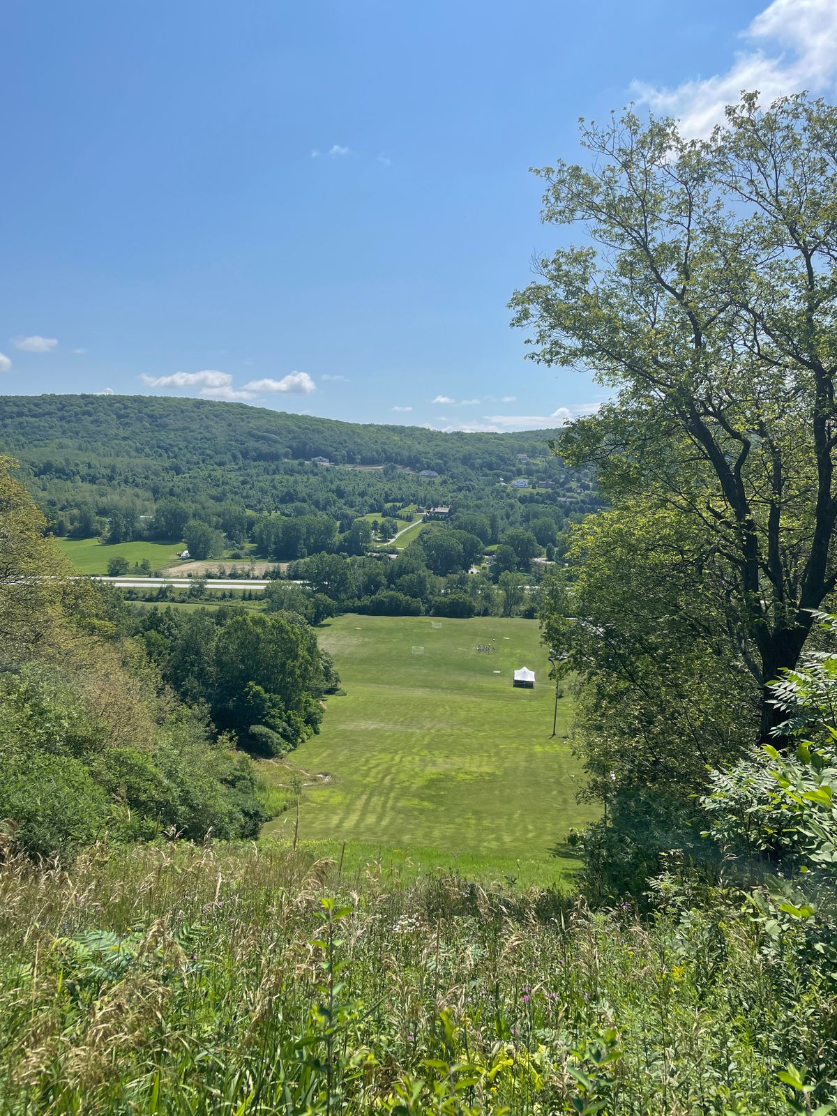 View from sledding slope