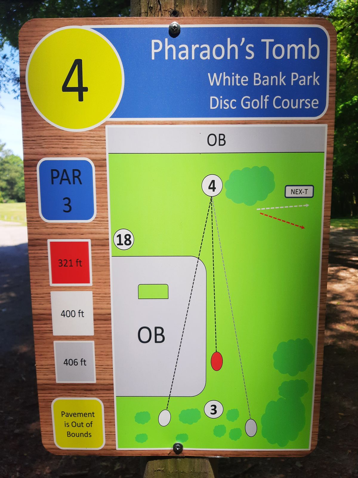 Hole 4 Tee Sign