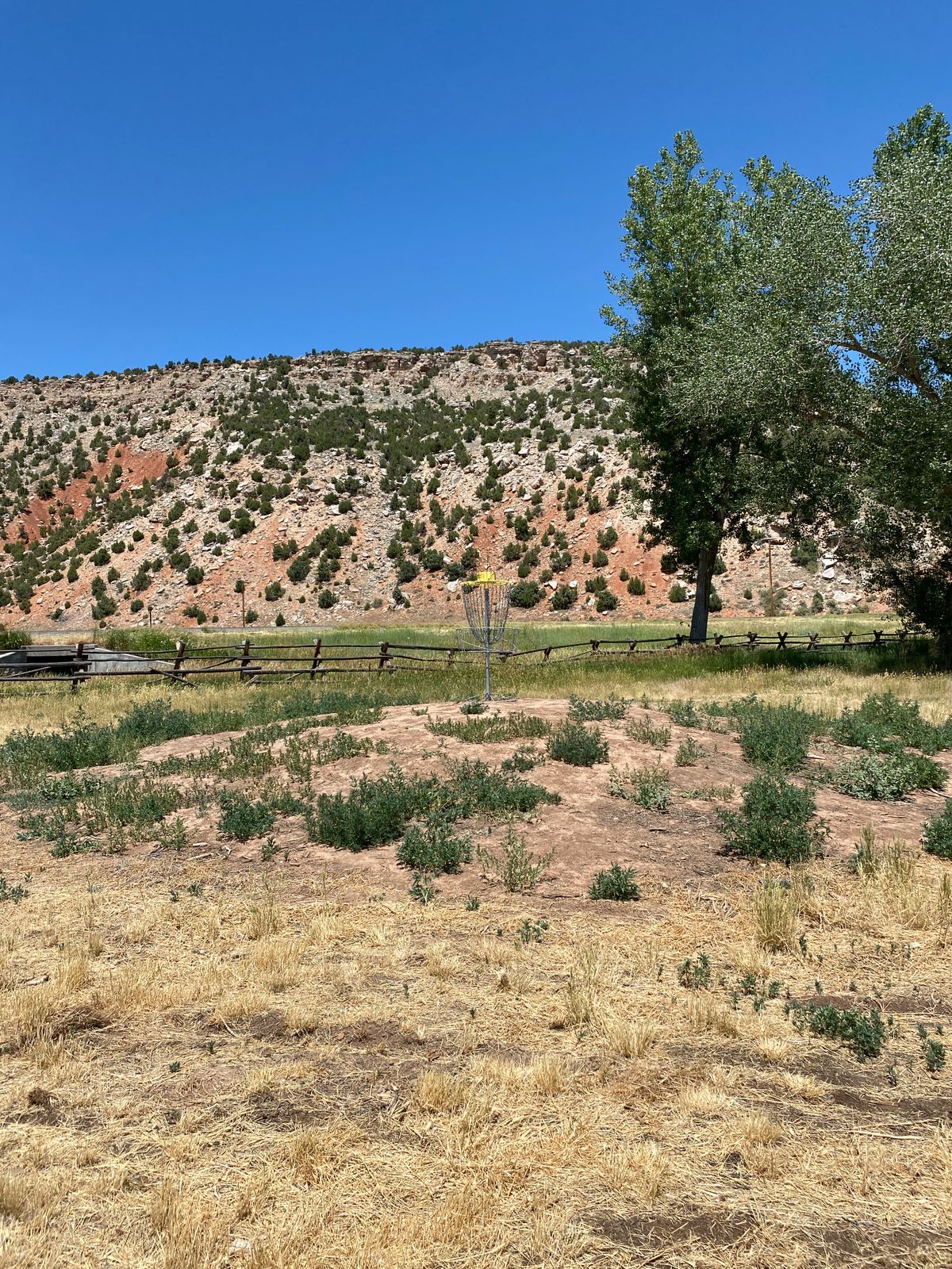 Hole 4 on a mound.