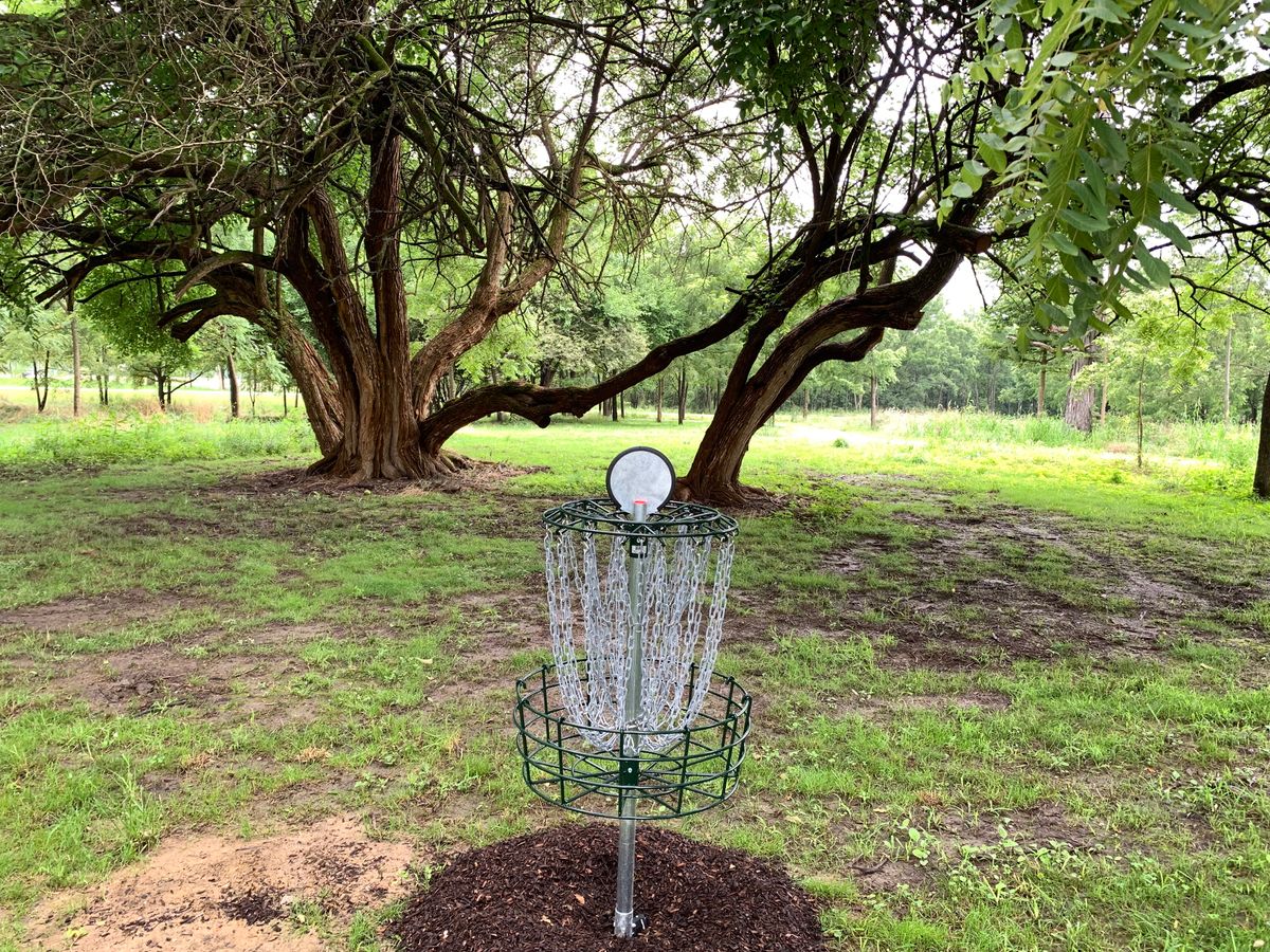 Hole 13 basket to tee