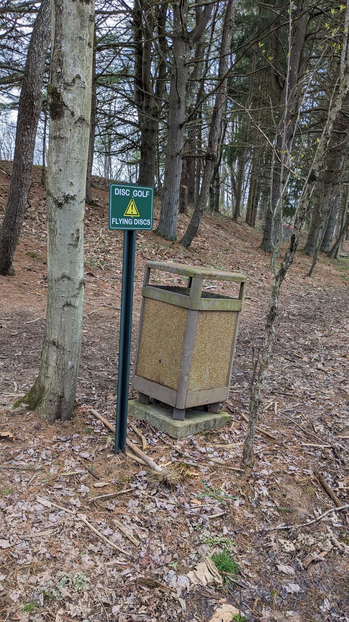 Nice they have trash cans available on most holes.