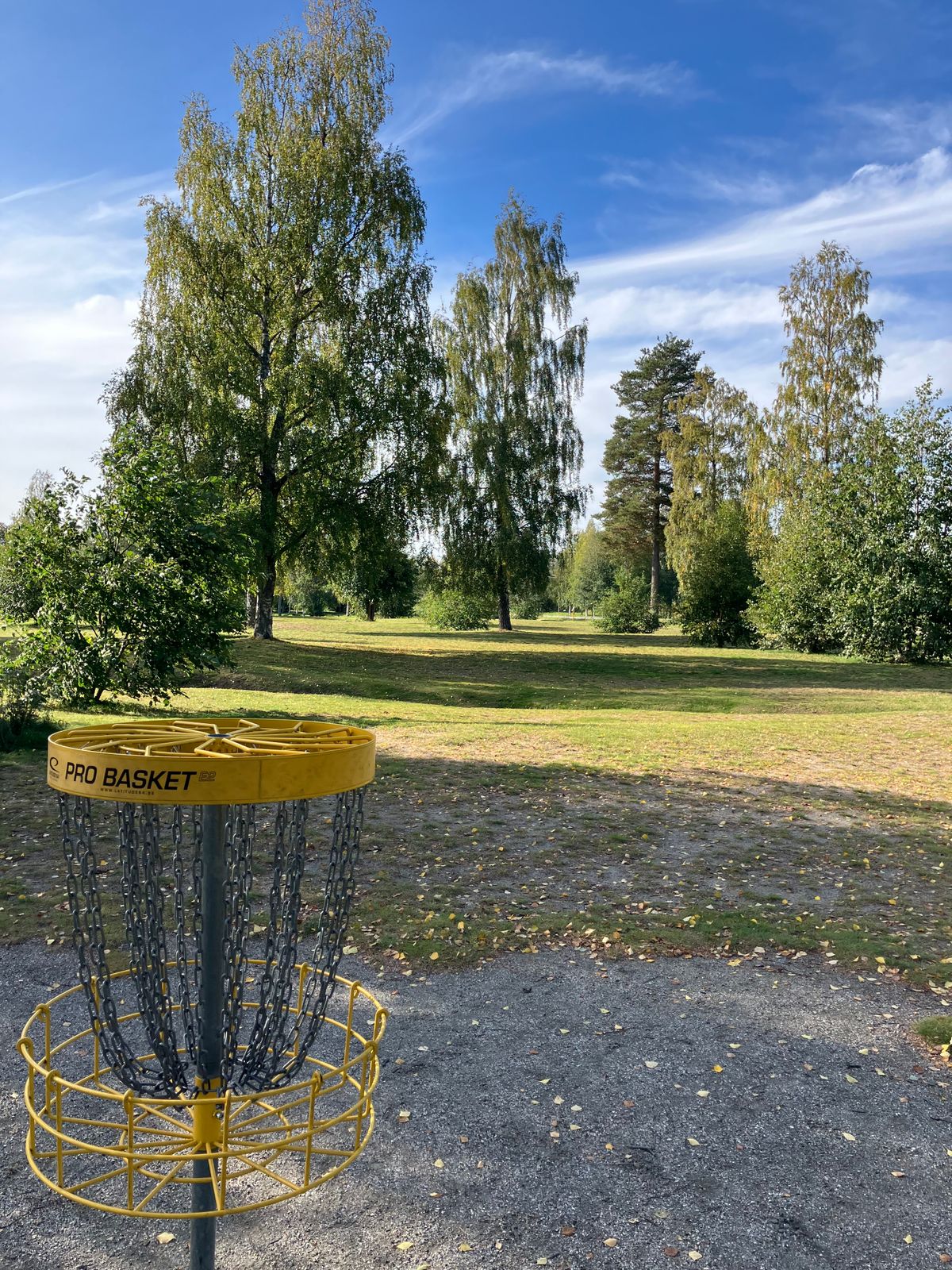 Hål 18, från korg mot FW