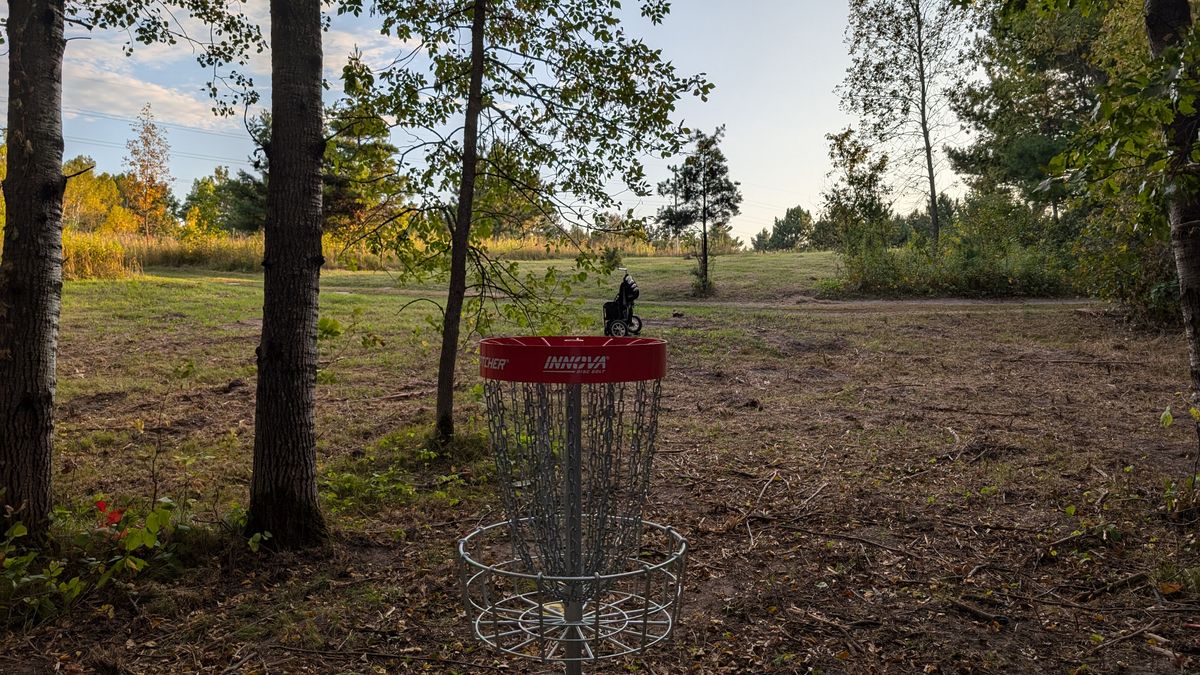 Basket of 7. This basket is heavily guarded and the first rough is very close which can either punish long shots that penetrate or act as a back stop if you are lucky.
