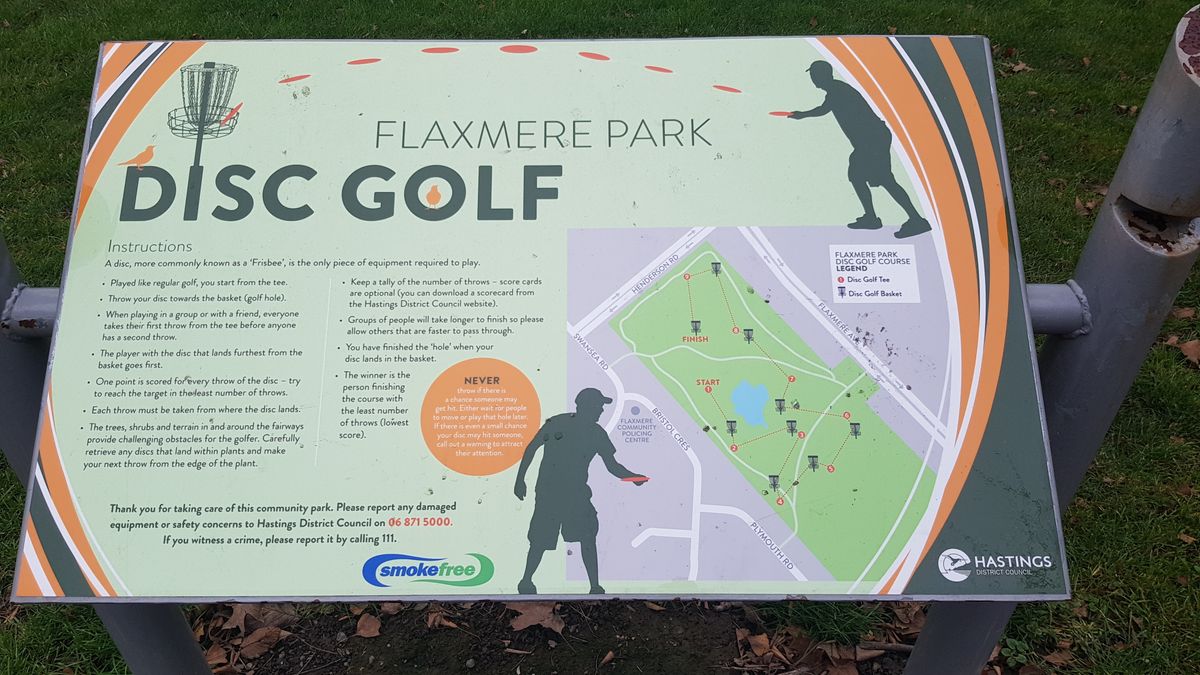Disk golf guide map