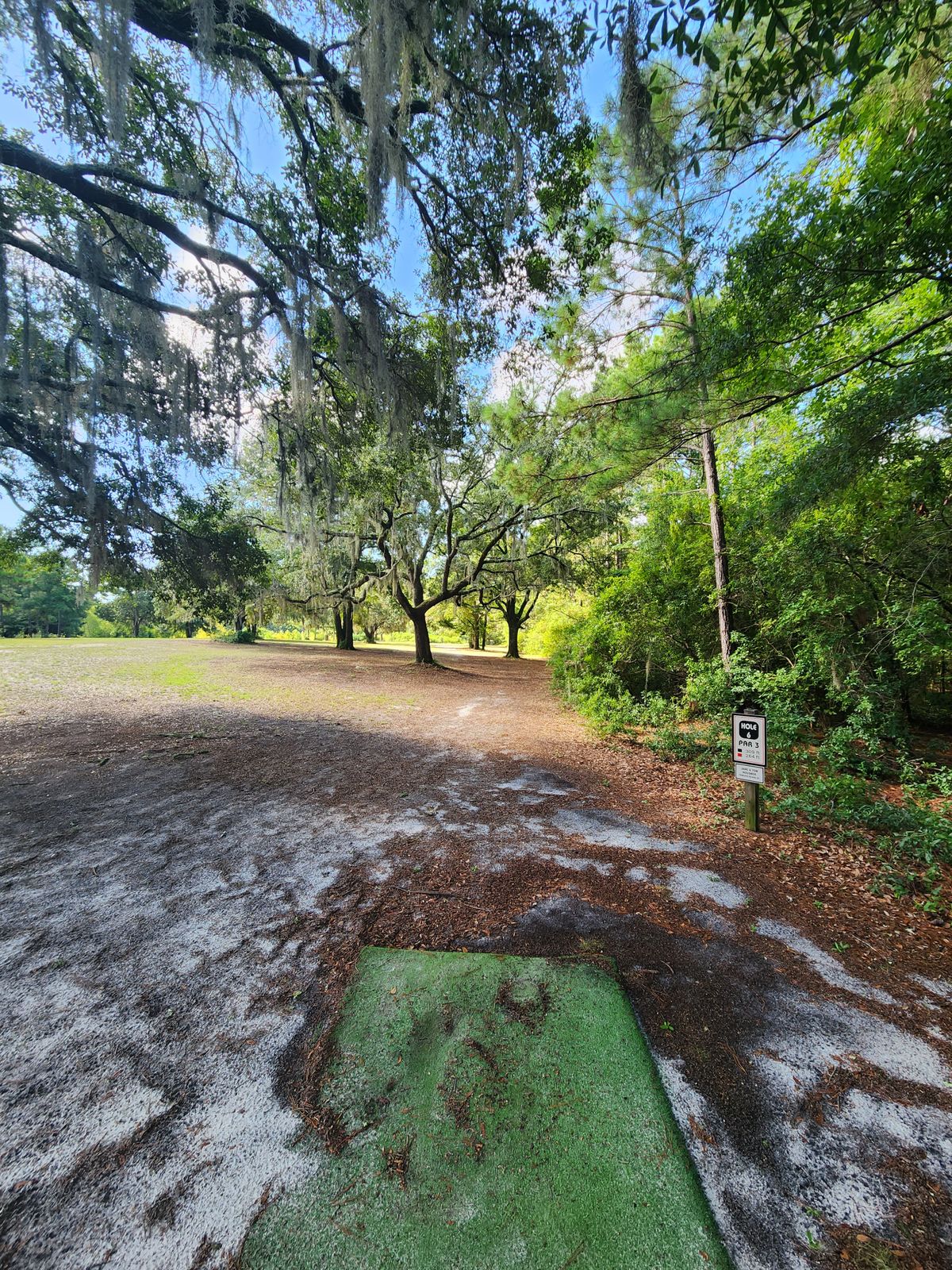 Tee pad for hole 6