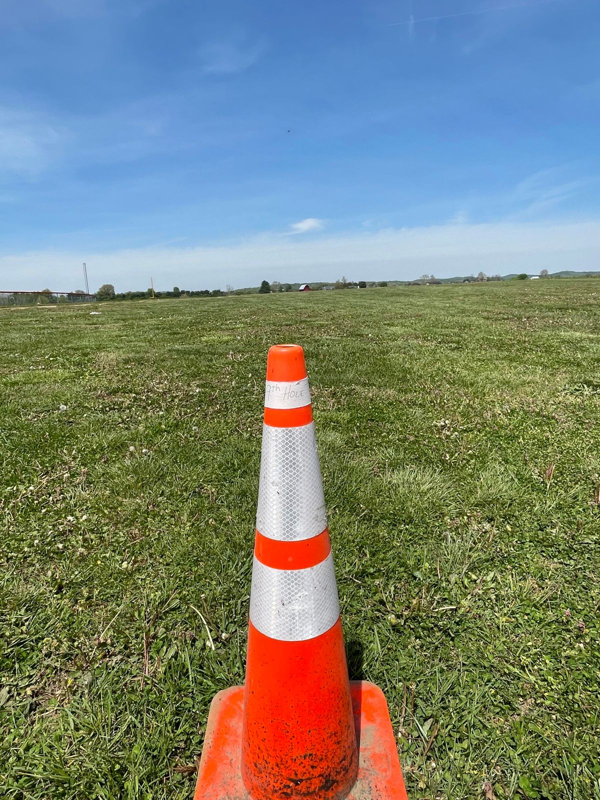 Hole 9 tee box marker (until it gets moved).