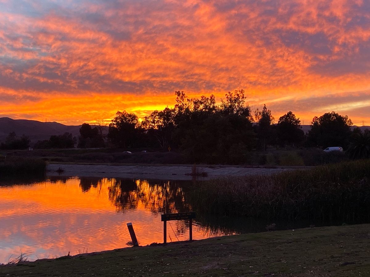 Sunset from parking lot.