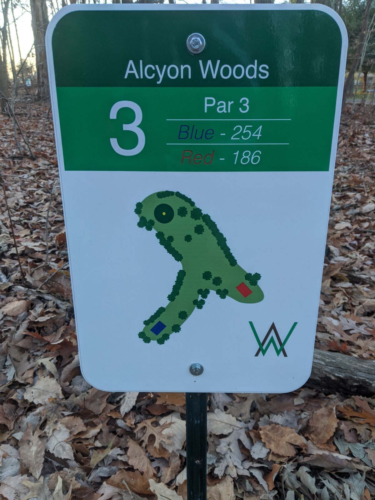Hole 3 Tee Sign
