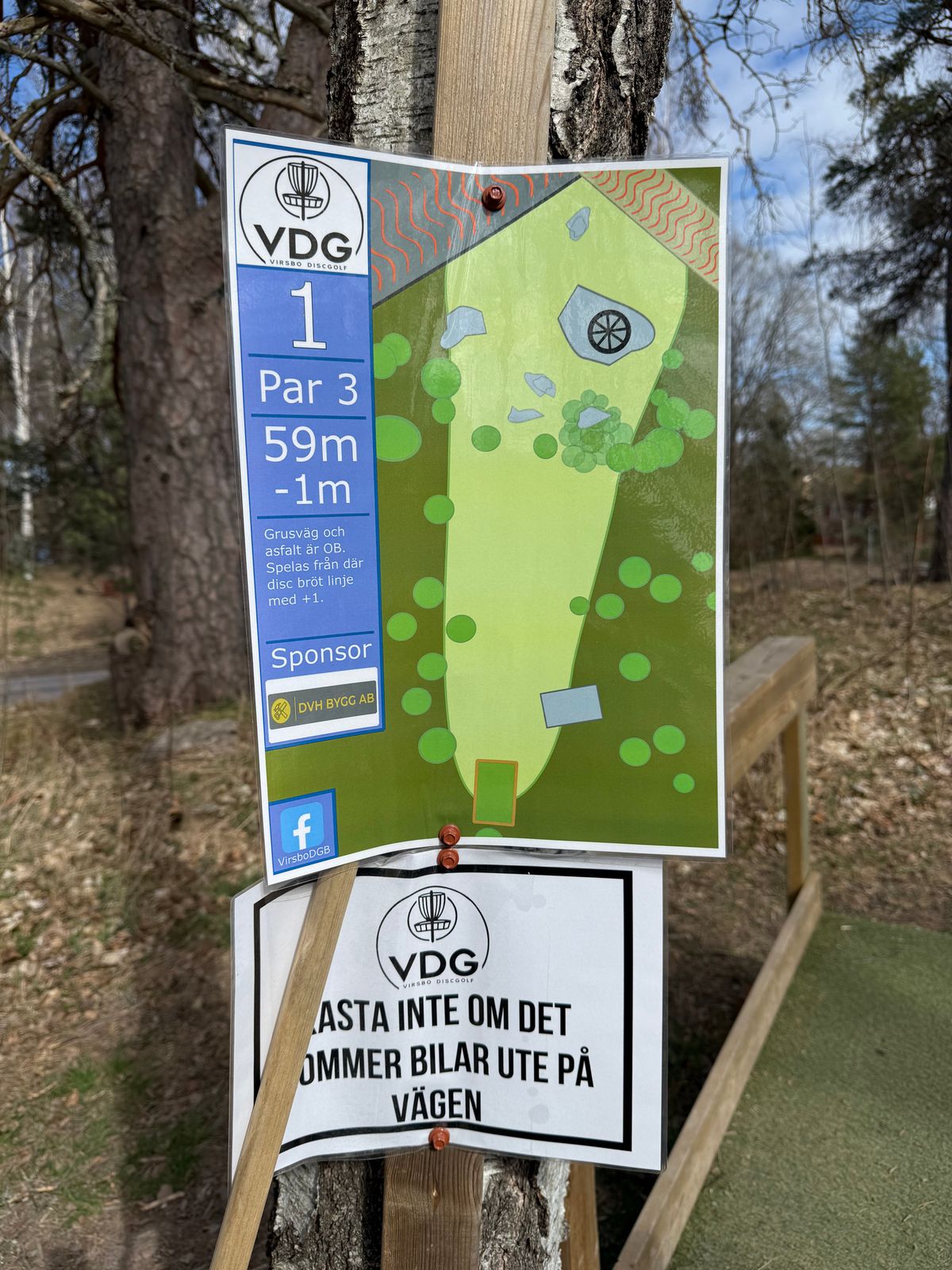 Hål 1 - Par 3 - 59m