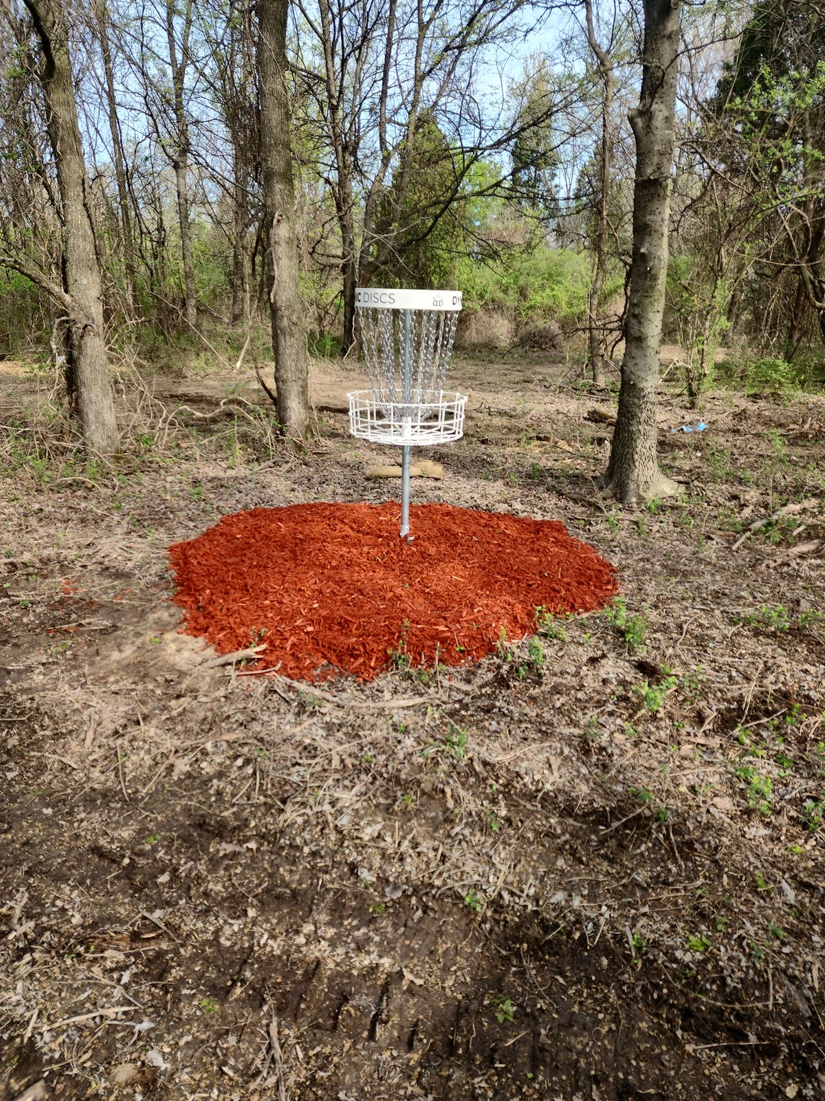 Mulch around targets
