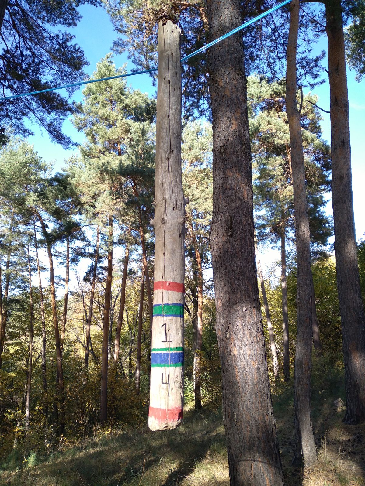 Hole 1 and Hole 4 Tone Pole