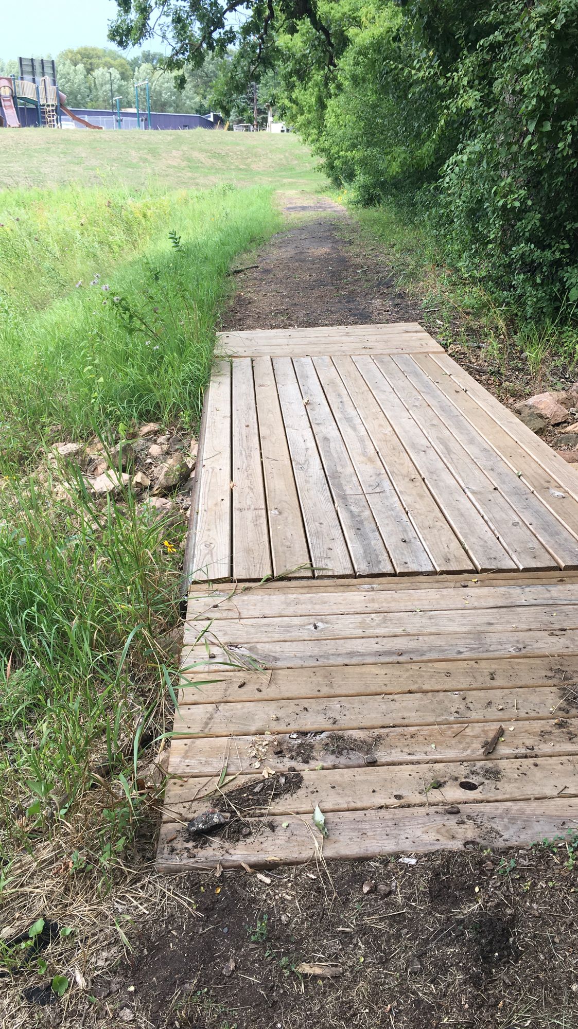 Cool bridge on hole 2 fairway