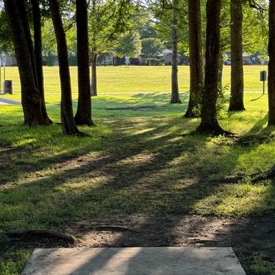 Hole 4 is 300ft but plays farther because of the low ceiling tunnel shot and uphill ending.