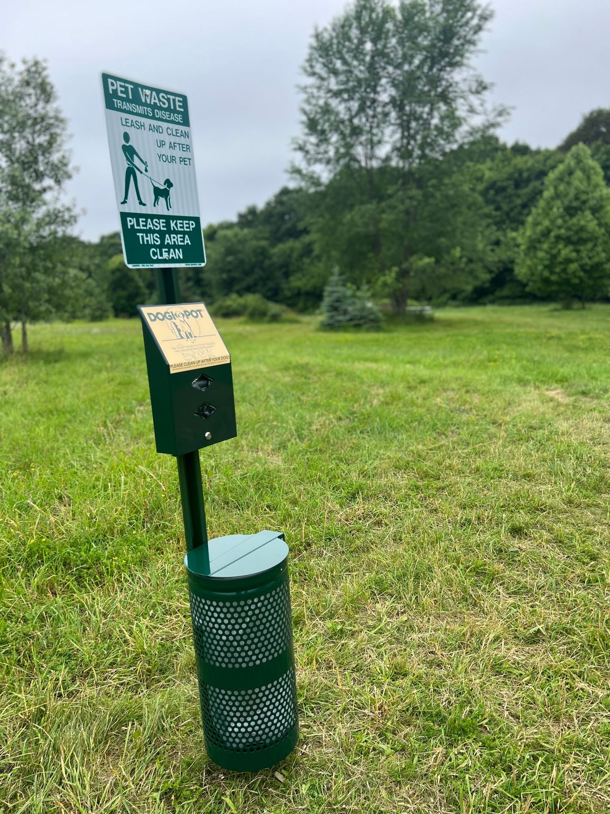 Dog waste station on hole 10