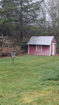 Hazards next to the basket.