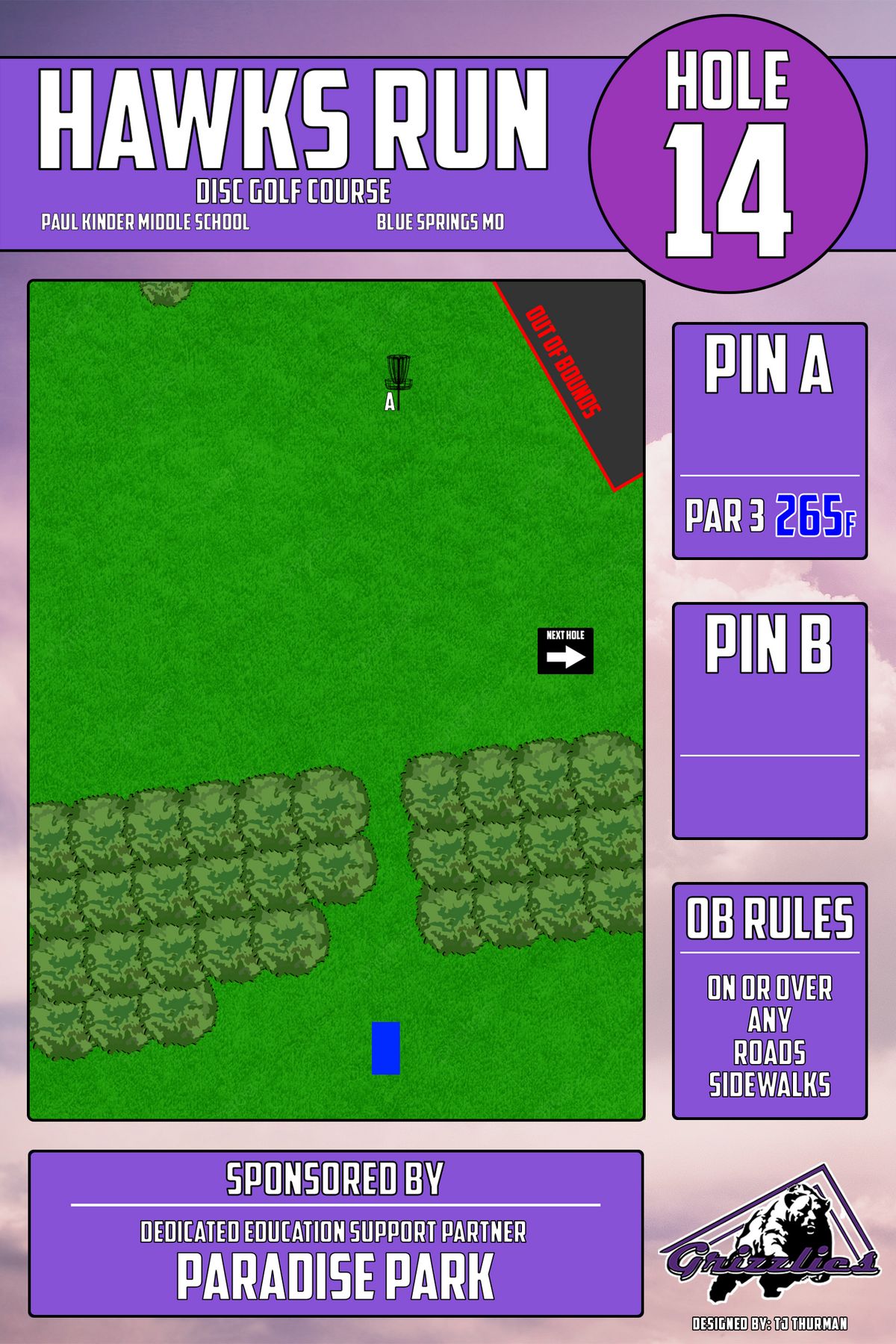 Hole 14 - Tee Sign
