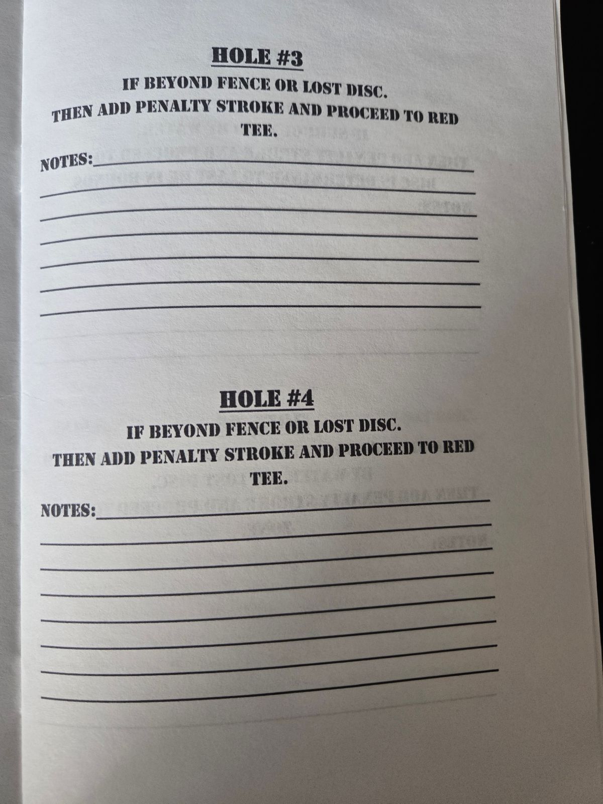 Holes 3 and 4 rules.