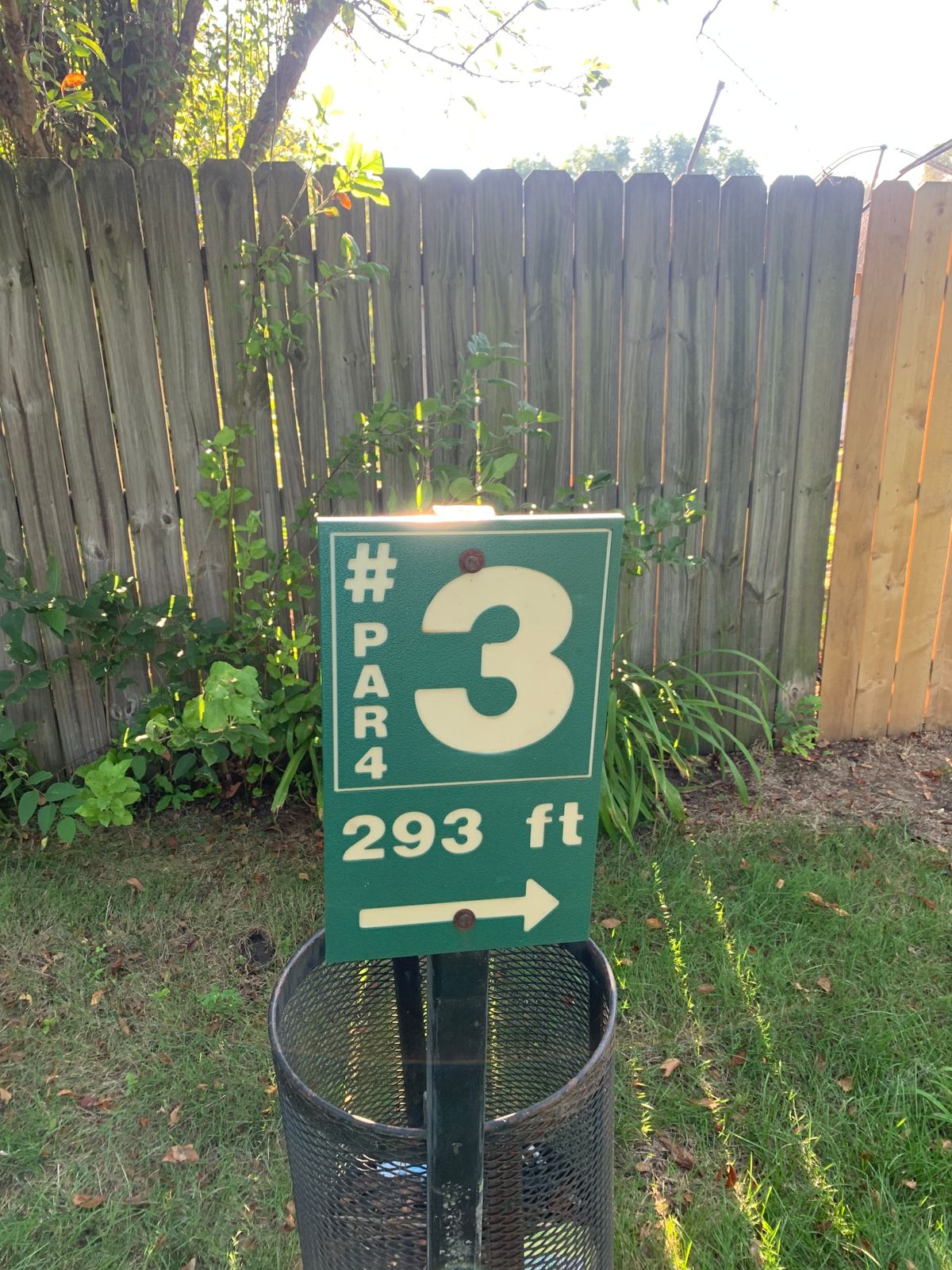 Hole #3 tee sign