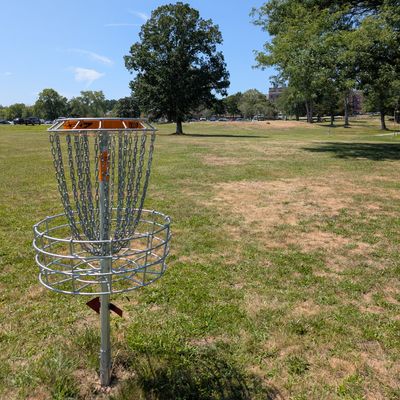 Hole 2, basket to Teepad.