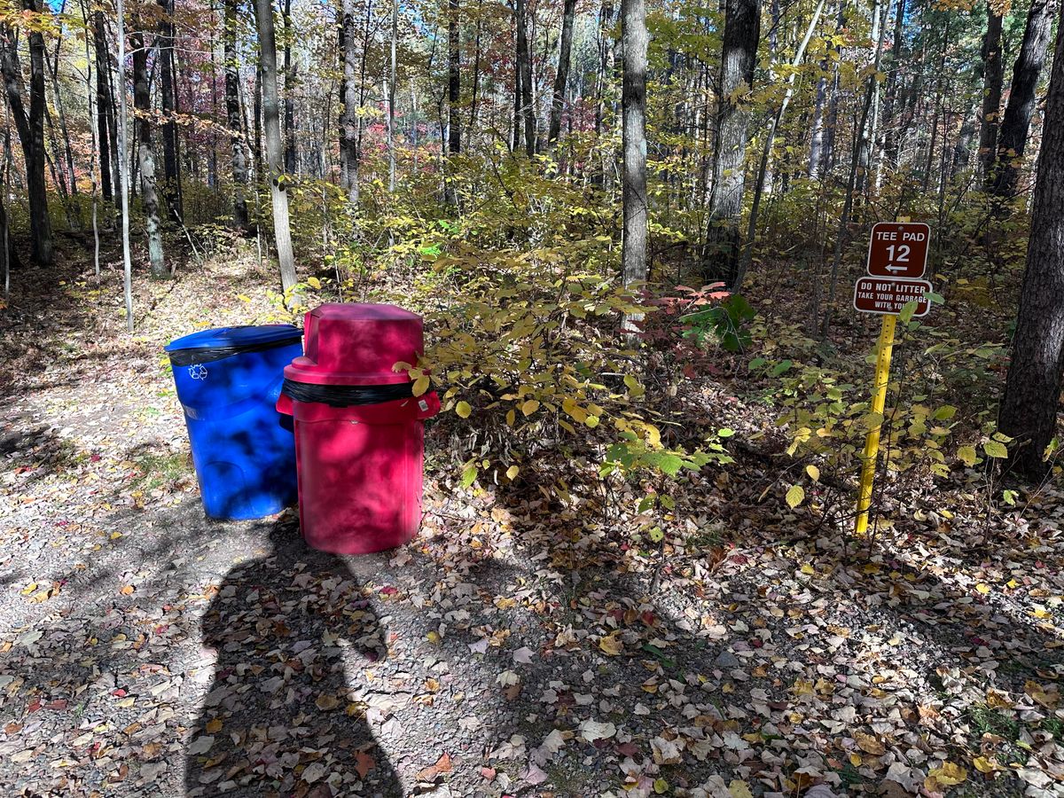 Good amenities for disposal of trash.. course was immaculate