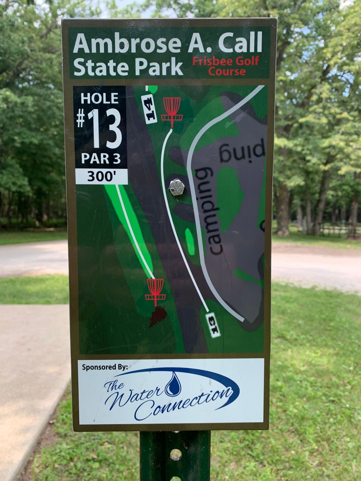 Hole 13 Tee Sign