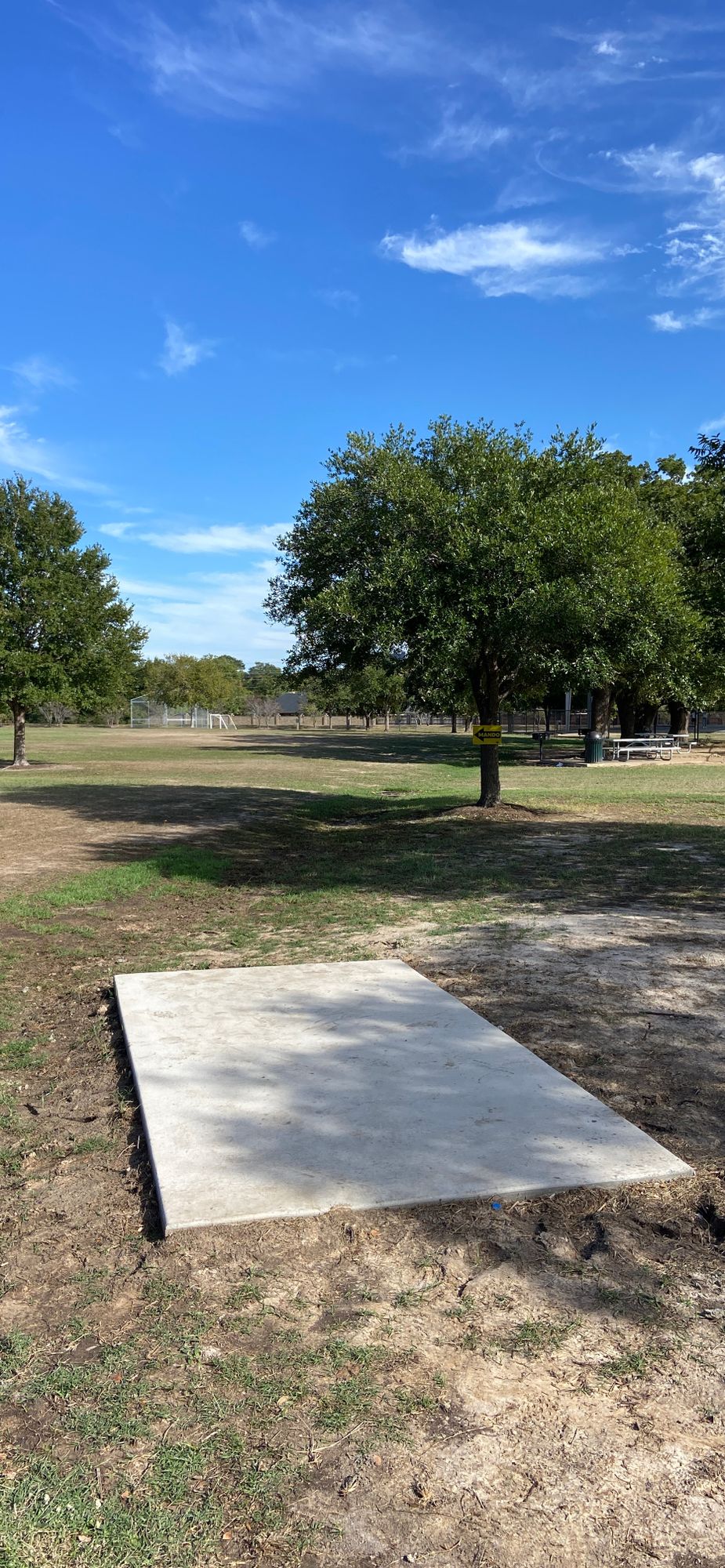 Hole nine tee pad.