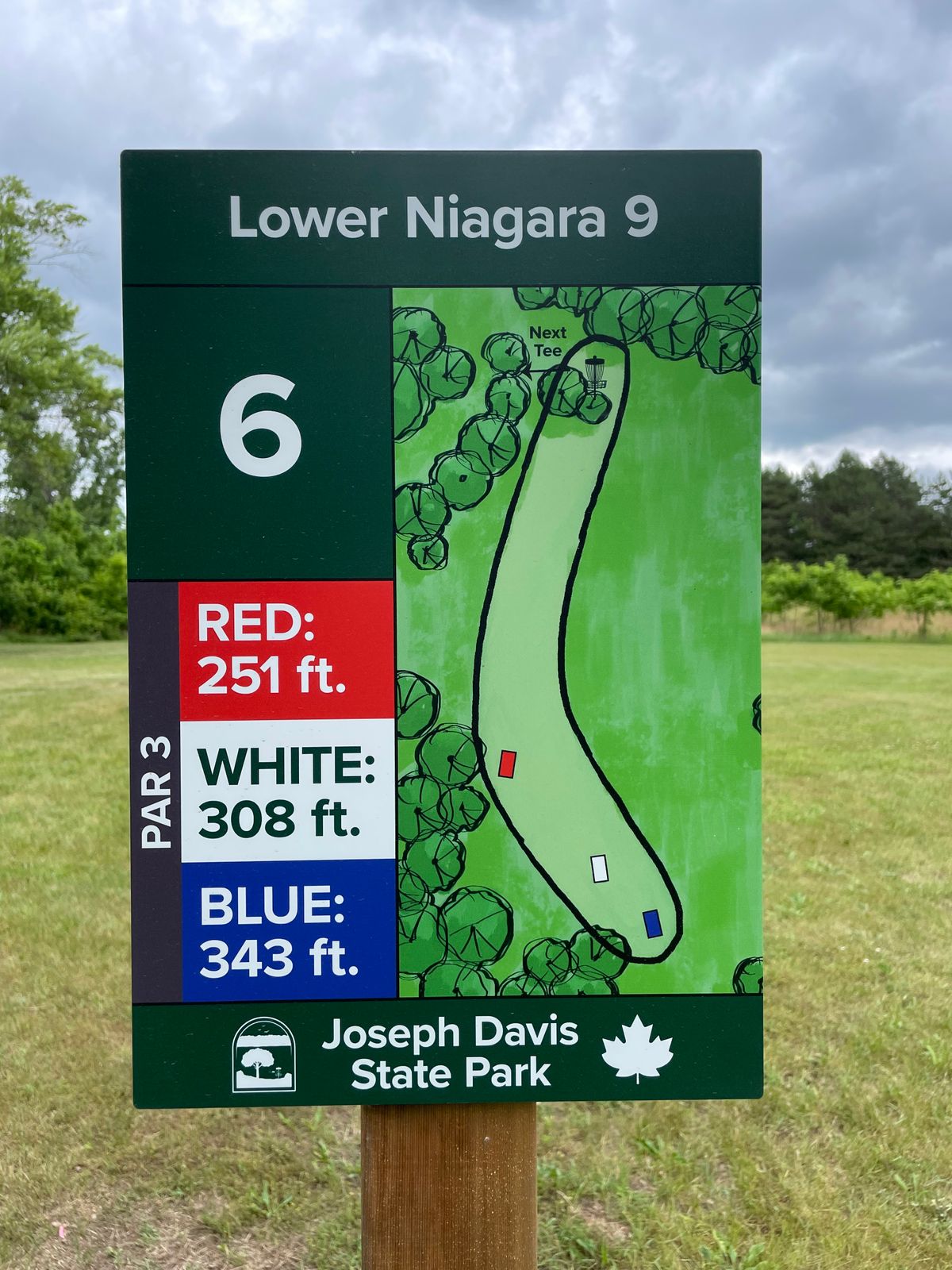 Hole 6 tee sign