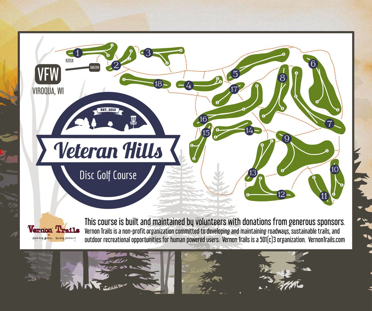 Veteran Hills Disc Golf Course Map