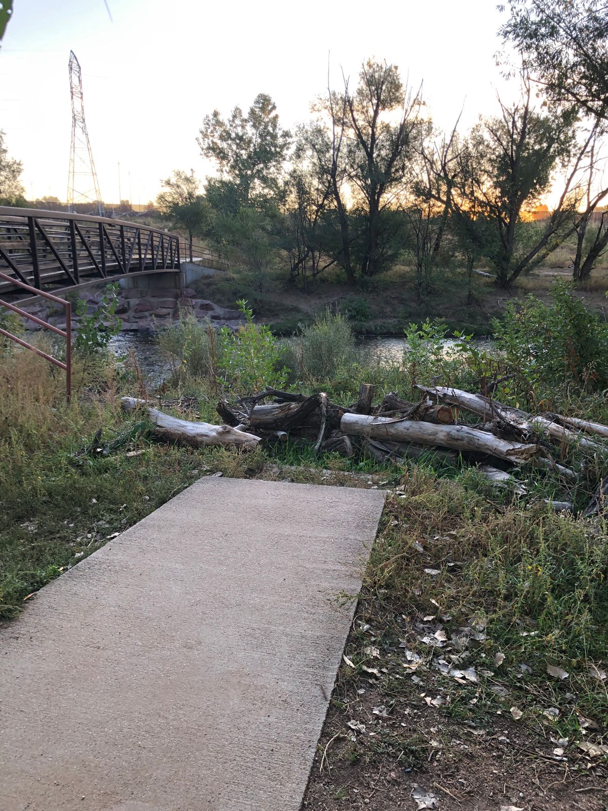 Hole 1 tee - throwing across creek