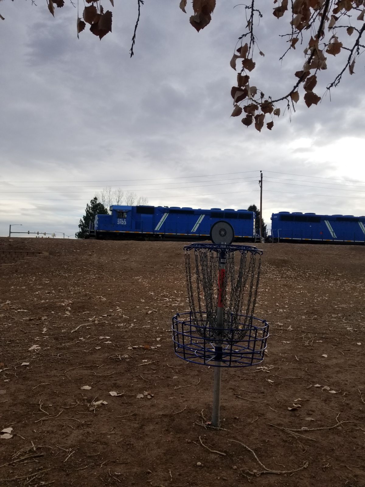 Long pin on the first fairway of the backside around the electrical distribution center.