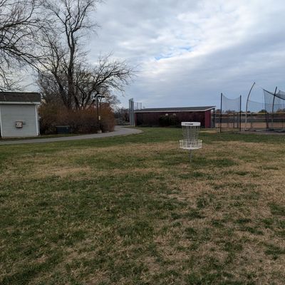 Mixed use athletic area. Baskets are scattered about
