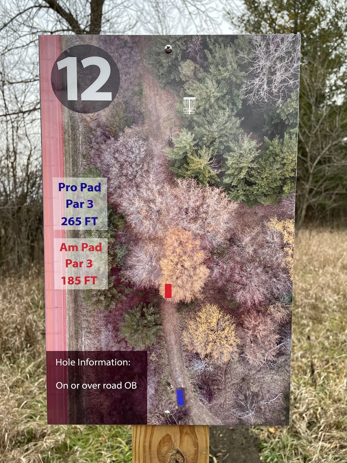 Hole 12 tee sign