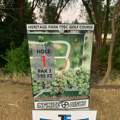 Hole 1 tee sign