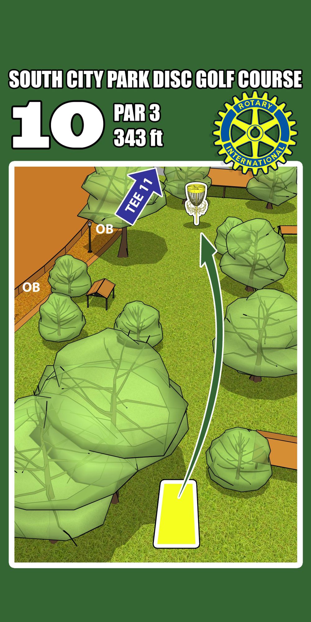 Hole 10 Tee Sign