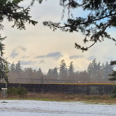 Evening hailstorm at hole 9