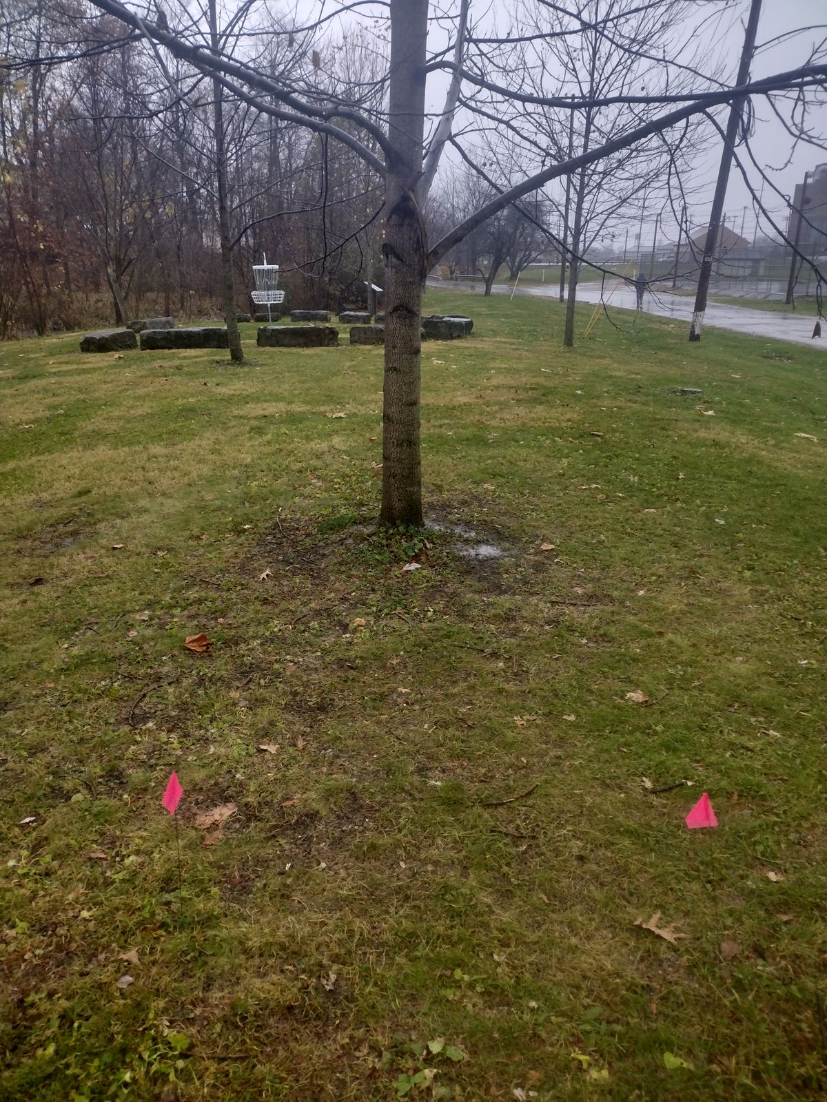 Hole 1 down by tennis court