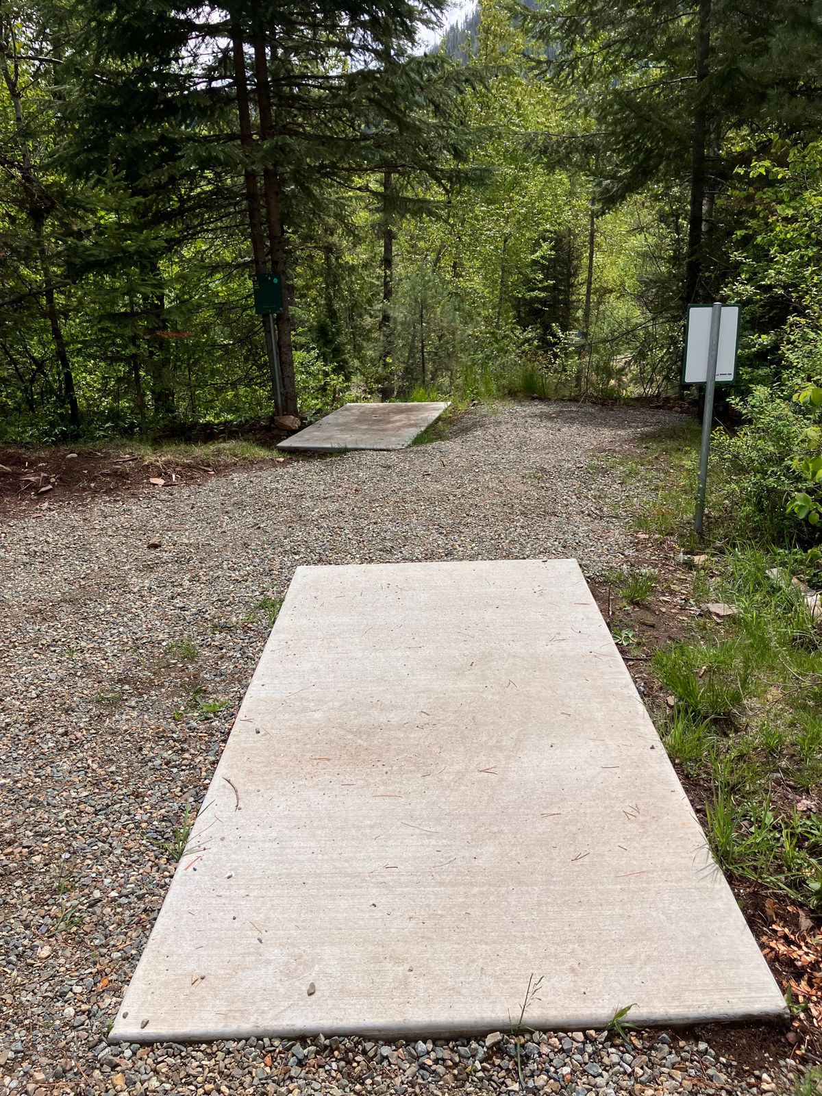 Looking back from hole 10 tee pad  towards cyanide holeone tee pad
