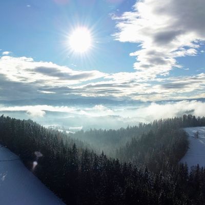 Aerial shot containing most of the open holes