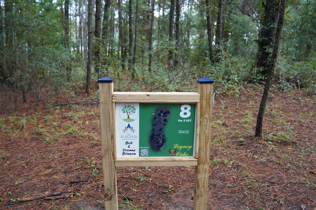 Hole 8’s tee sign