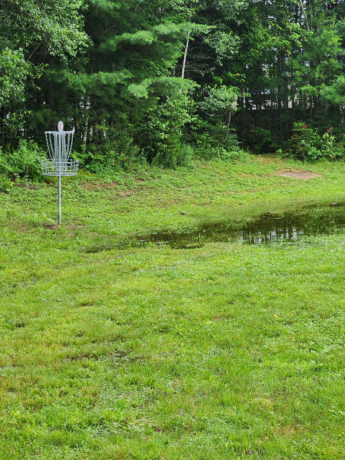 Flooding on the course.